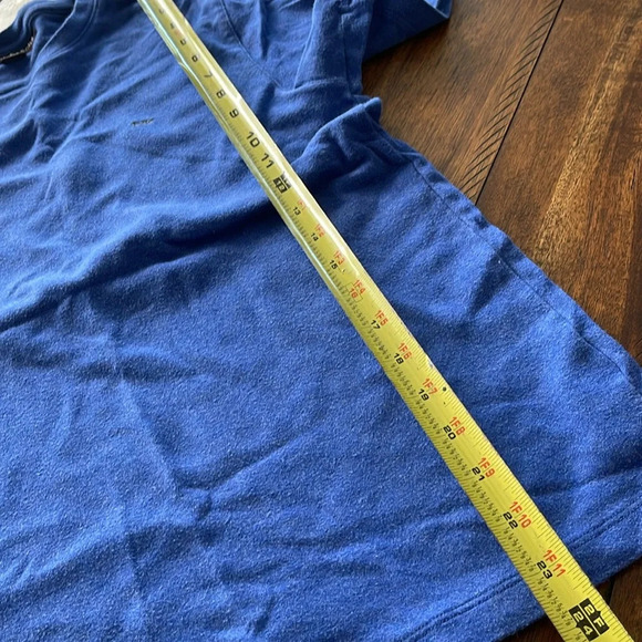 2 Michael Kors crew neck tees short sleeve tshirt MK logo blue beige Sz Small - Picture 8 of 10